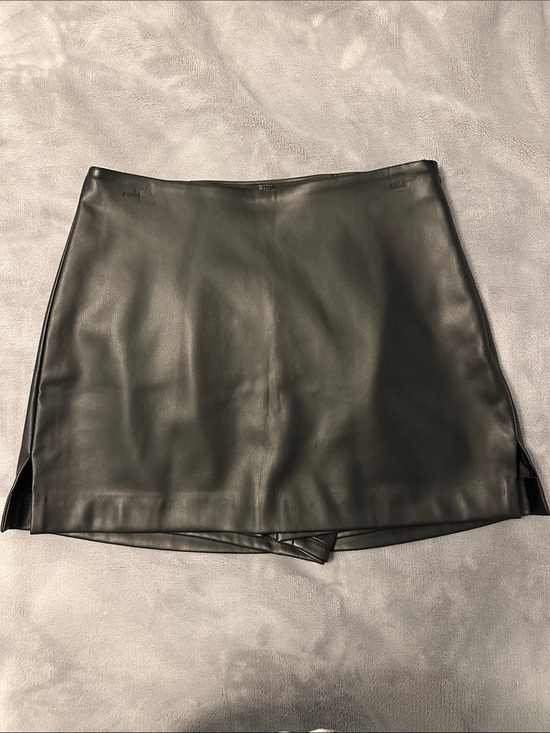 Express Dresses & Skirts - Express Black Faux Leather Mini Skort
